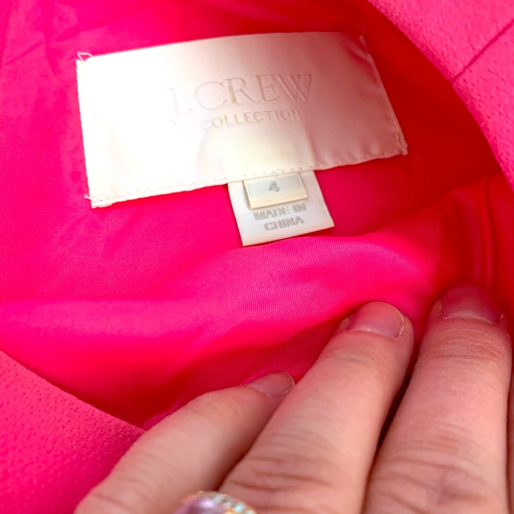 J Crew Pink A line Dress with 3/4 Sleeves